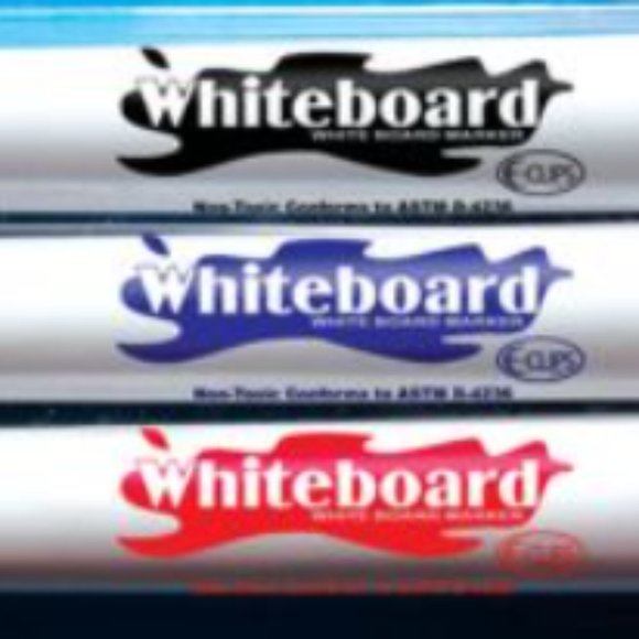 Dry Erase Whiteboard Markers - Assorted Colors - 3-Pack - Picture 2 of 2
